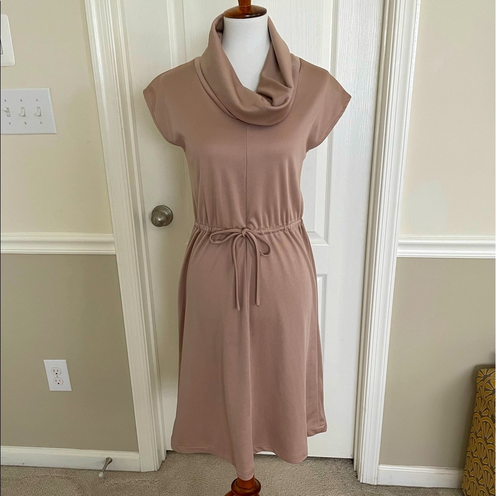 Vintage cowl neck midi dress